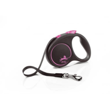 Flexi Black Design "S" (pink) - szalagos automata póráz (5m) nyakörv, póráz, hám kutyáknak