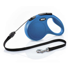 Flexi Classic kötélpóráz - M, 20 kg-ig, 5 m, kék nyakörv, póráz, hám kutyáknak