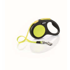 Flexi Flexi neon zsinóros automata póráz M 5m 20kg-ig sárga nyakörv, póráz, hám kutyáknak