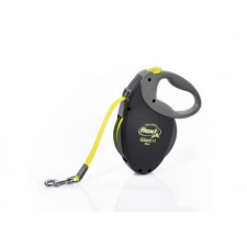 Flexi Giant "S/M" (neon,fekete) - szalagos automata póráz (8m) nyakörv, póráz, hám kutyáknak