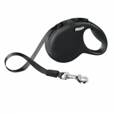 Flexi New Classic szalag XS 3m 12kg-ig fekete nyakörv, póráz, hám kutyáknak