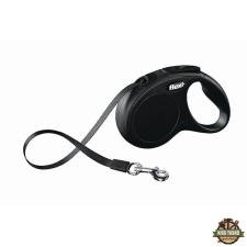 Flexi New Classic szalagos automata póráz M 5m 25kg-ig fekete nyakörv, póráz, hám kutyáknak