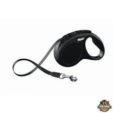 Flexi New Classic szalagos automata póráz S 5m 15kg-ig fekete nyakörv, póráz, hám kutyáknak