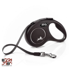  flexi New Classic szalagpóráz, M, fekete, 5 m, max. 25 kg nyakörv, póráz, hám kutyáknak