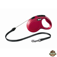 Flexi New Classic zsinóros automata póráz S 5m 12kg-ig piros nyakörv, póráz, hám kutyáknak