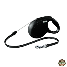 Flexi New Classic zsinóros automata póráz S 8m 12kg-ig fekete nyakörv, póráz, hám kutyáknak