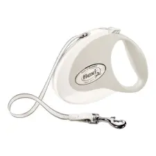 Flexi Póráz Flexi STYLE 3 m S méret Fehér nyakörv, póráz, hám kutyáknak
