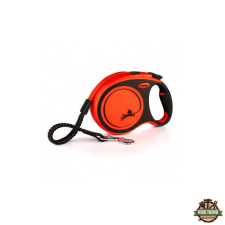 Flexi Xtreme szalagos automata póráz L 8m, narancs/fekete 55kg-ig nyakörv, póráz, hám kutyáknak