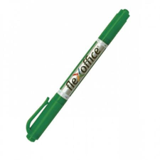 FLEXOFFICE Alkoholos marker, 0,4/1,0 mm, kúpos, kétvégű, FLEXOFFICE &quot;PM01&quot;, zöld filctoll, marker