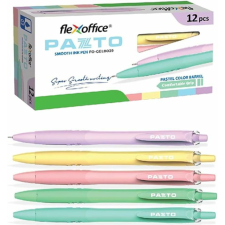 FLEXOFFICE Pazto Nyomógombos zseléstoll - 0.3 mm / Többszínű (12db) toll