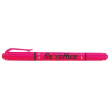 FLEXOFFICE Szövegkiemelő, 1,0/4,0mm, kétvégű, FLEXOFFICE "HL01", rózsaszín, 12db/cs filctoll, marker