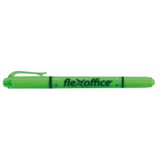 FLEXOFFICE Szövegkiemelő, 1,0/4,0mm, kétvégű, FLEXOFFICE "HL01", zöld, 12db/cs filctoll, marker