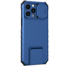 Flippy Defender iPhone 11 Pro Stand telefontok, Flippy, Kék, Ütésálló, Csúszó kamera védelem tok és táska