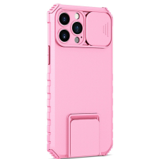 Flippy Defender Samsung Galaxy A03 Stand telefontok, Flippy, Rózsaszín, Ütésálló, Csúszó kamera védelem tok és táska