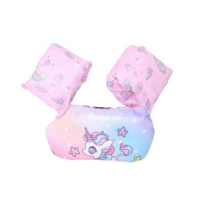 Flippy Gyermek mentőmellény úszóuszonyokkal, KeepHome, Purple, Unicorn mintával úszógumi, karúszó