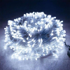 Flippy karácsonyi fényberendezés, jégcsap típusú fényfüggöny, 60 m, 1440 hideg hatású fehér  LED izzóval, villanó fényjátékkal, tartozék akkumulátorral 6.5 m gumi burkolatú átlátszó vezetékke