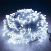 Flippy karácsonyi fényberendezés, jégcsap típusú fényfüggöny, 90 m, 2160 hideg hatású fehér  LED izzóval, villanó fényjátékkal, tartozék akkumulátorral 6.5 m gumi burkolatú átlátszó vezetékke