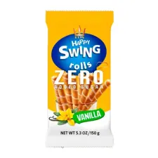 Flis Sp. Happy Swing zero vaníliás krémmel töltött ostyarúd 150 g reform élelmiszer
