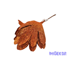  Flitteres-glitteres levél 6db/köteg 24cm - Réz dekorációs kellék