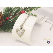  Floransz Gold Filled delfin medálos nyaklánc fehér cirkóna kővel-rodium nyaklánc