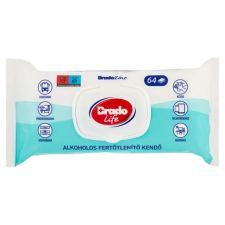 Florin Zrt. BradoLife alkoholos fertőtlenítő kendő 64db/cs tisztító- és takarítószer, higiénia