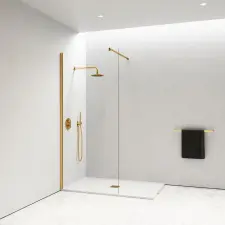  Florina .||. Gold walk-in zuhanyfal 80, 200cm, 6mm, NANO kád, zuhanykabin