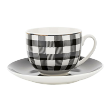 FLORINA winter glam grid csésze csészealjjal, 220 ml bögrék, csészék