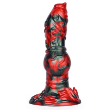 Florix – prémium fekete-piros dildó 20 x 7 cm műpénisz, dildó