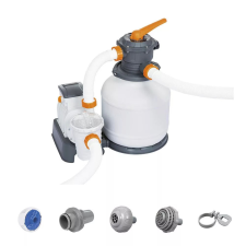 Flowclear Homokszűrő 8 m3/h ChemConnect vegyszeradagolóval medence kiegészítő