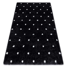 Fluffy Szőnyeg FLUFFY 2370 shaggy pontok - antracit / fehér 200x290 cm lakástextília