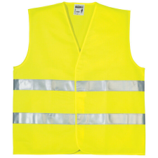 FLUO JÓL LÁTHATÓSÁGI MELLÉNY, 2 KERESZTCSÍK, SÁRGA_M (csgt) láthatósági ruházat