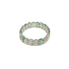 Fluorit zöld fazettált levél karkötő 15x10,5mm karkötő