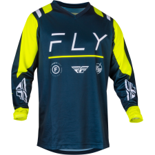 FLY RACING F-16 Artic 2024 motokrossz mez kék-fluo sárga-fehér motocross mez