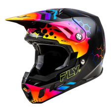 FLY RACING Formula CC Tektonic motokrossz sisak fekete-sárga-rózsaszín bukósisak