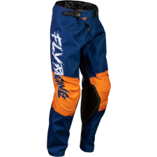 Fly RACING Ifjúsági Kinetic Khaos Nadrág Fehér/Tengerészkék/Narancs motoros nadrág