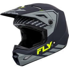 Fly RACING Kinetic Menace sisak - matt szürke/kihangsúlyozott láthatóság bukósisak