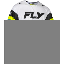 FLY RACING Kinetic Prix 2024 motocross mez fehér-fekete-fluo sárga motocross mez