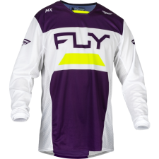 Fly RACING Kinetic Reload Mez - Mélylila/Fehér/Magas Láthatóság motocross mez
