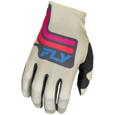 FLY RACING Lite motokrossz kesztyű szürke-rózsaszín-kék motoros kesztyű