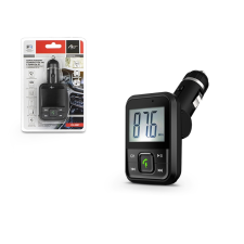  FM-08BT FM-transmitter - Bluetooth + USB + memóriakártya olvasó - fekete tok és táska