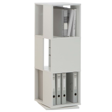 FMD fehér forgatható nyitott irattartó szekrény 34 x 34 x 108 cm bútor
