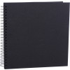 Focus Fotóalbum - Base Line Canvas Wire-O (30x30) - Fekete - Fekete w. - Fekete lapok