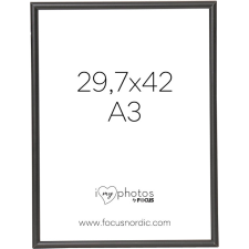 Focus Képkeret - Can-Can alumínium - Fekete (29,7x42) (A3) fényképkeret