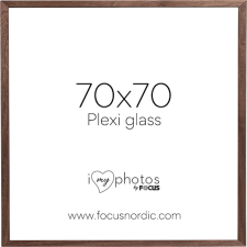 Focus Soul képkeret - diófa furnér (70x70) plexi fényképkeret