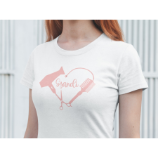  Fodrászoknak fehér póló egyedi névvel egyedi ajándék