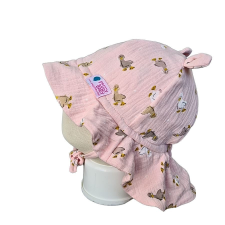  Fodros kötős nyári sapka, kiskacsa, rózsaszín babasapka, sál