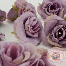  Fodros mini rózsafej lila 4cm dekorációs kellék