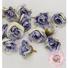 Fodros mini rózsafej vintage kék 4cm dekorációs kellék