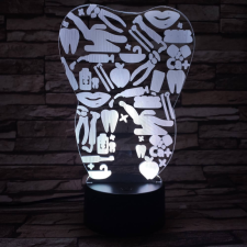 Fog 7 színű 3D led lámpa világítás
