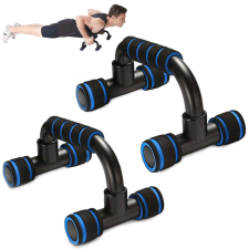 Fogantyúk fekvőtámasz végzéséhez, támaszok fekvőtámasz edzésekhez kék fitness eszköz